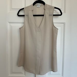 Van Heusen sleeveless cream blouse (size XS)